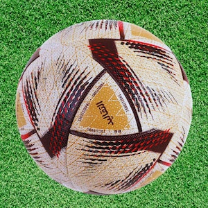 Handmade Football Al Hilm WC Size 5 Soccer Ball | Traditional Qatar Match Ball Gift | Perfect for Soccer Players & Him