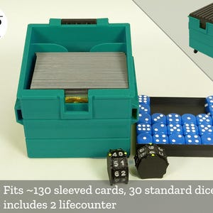 Dumpster Deckbox - Magic The Gathering (MTG) Kommandant Deckbox - mit Aufbewahrungsbox und Lebenspunktezähler