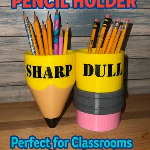 Pencil Sharp and Dull Holder | Classroom Pencil Organizer | Teacher Desk Decor | Back to School Gift | Pencil Management System