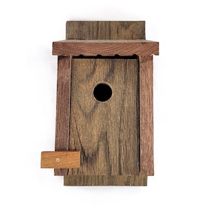Handcrafted Wooden Birdhouse 4&quot; x 4&quot; for Wrens, Chickadees, and Titmice - Nesting Box for Small Backyard Birds