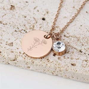 Birthstone Necklace for Women Birthday Gift for Her Personalized Jewelry for New Mom Jewelry Custom Grandma Name Necklace