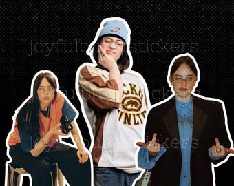 Billie Eilish Sticker Sheet | 2 Pages | 19 Unique Stickers | Fan Art Stickers for Laptops, Water Bottles | Instant Download | V3