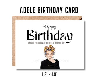 Adele Printable Birthday Card. Daydreamers Birthday Card. Adele Birthday Card. Printable Birthday Cards. INSTANT DOWNLOAD!