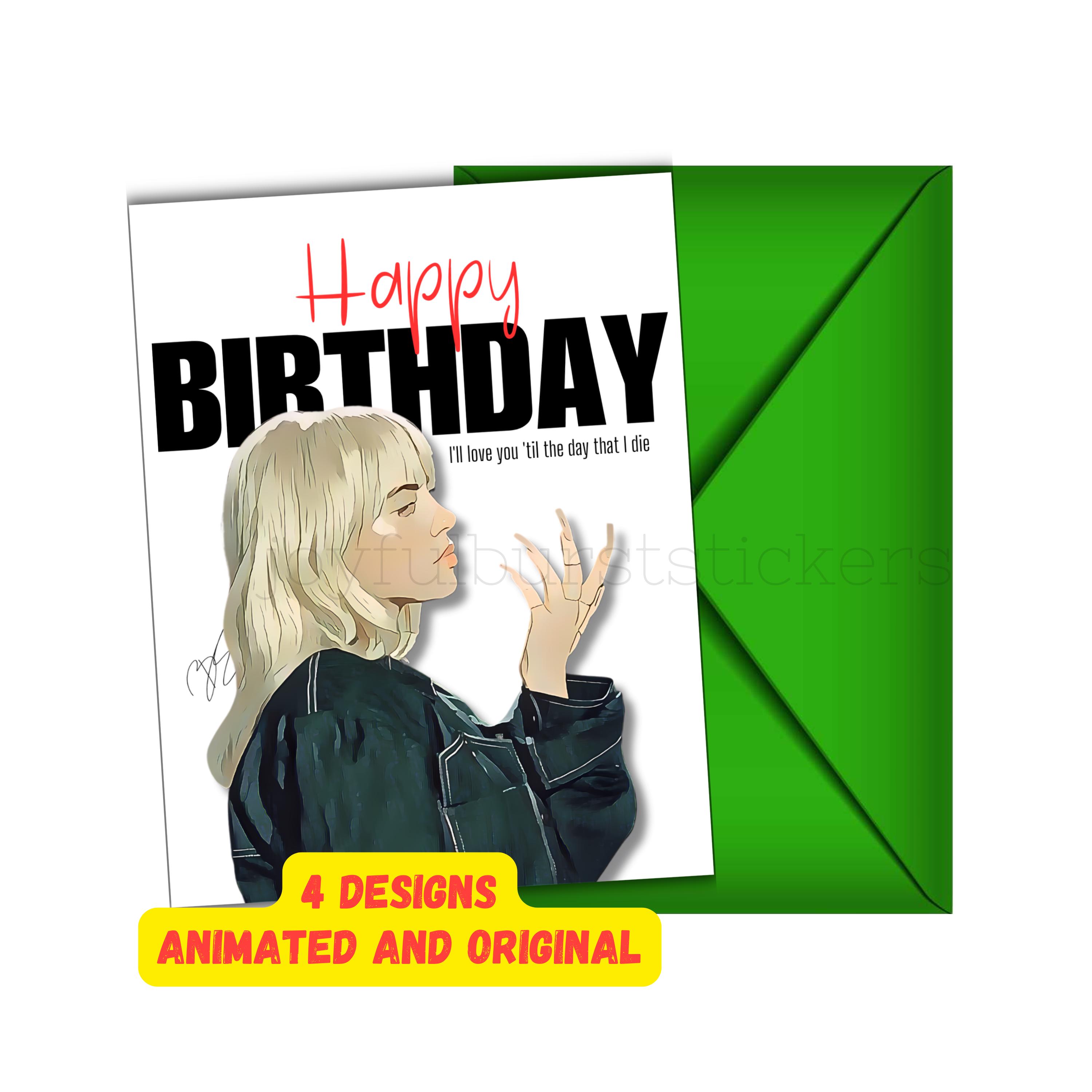ビリーアイリッシュ　直筆サイン入りアートカード Billie Eilish(ビリーアイリッシュ) 【直筆サインカード