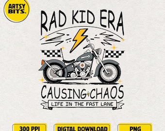 Toddler PNG, Rad Kid Era PNG, Trendy Kid Shirt PNG, Cool Kid Png, Trendy Toddler Sublimation Design, Edgy Boy Sublimation Design