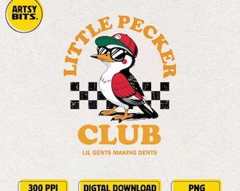 Little Pecker Club PNG, Funny men's shirt design, Woodpecker PNG, rude humour for woman's, Bird Clipart, Retro Bird, Funny Bird Lover