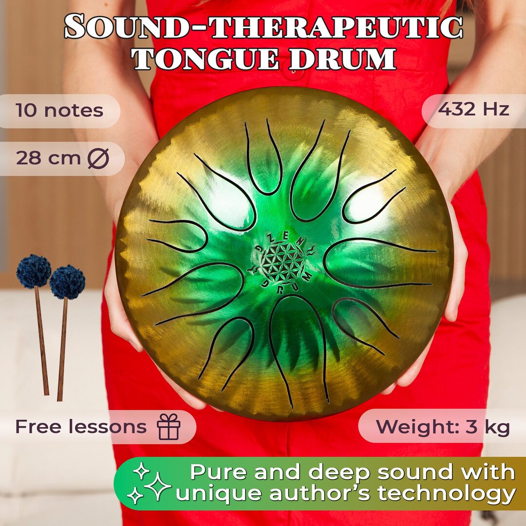 【今だけ限定価格】ヒーリングタングドラム　432Hz 432Hz オーロラ スチールタングドラム - 北極サウンドヒーリング楽器
