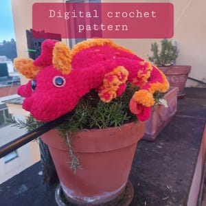 Ember the fire dragon pdf pattern | elemental dragons