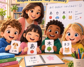 Learn Japanese Language With Pictures PDF | Hiragana Katakana Kanji Guide
