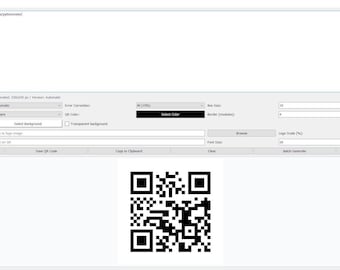 Software personalizado para geração de código QR em massa.
