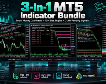 3-in-1 MT5 Trading Indicator Bundle including MQ5 Source Code