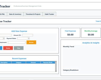 Business Tracker App mit dem Quellcode | Aufwand Rechnung Verkaufszeit Gewohnheit | Python Desktop Tool