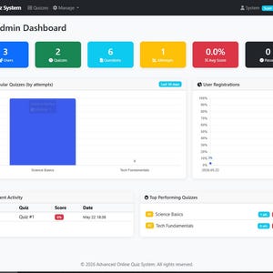 PHP Quiz Management System – Live Quiz & Online Exam Platform (MySQL + Bootstrap)