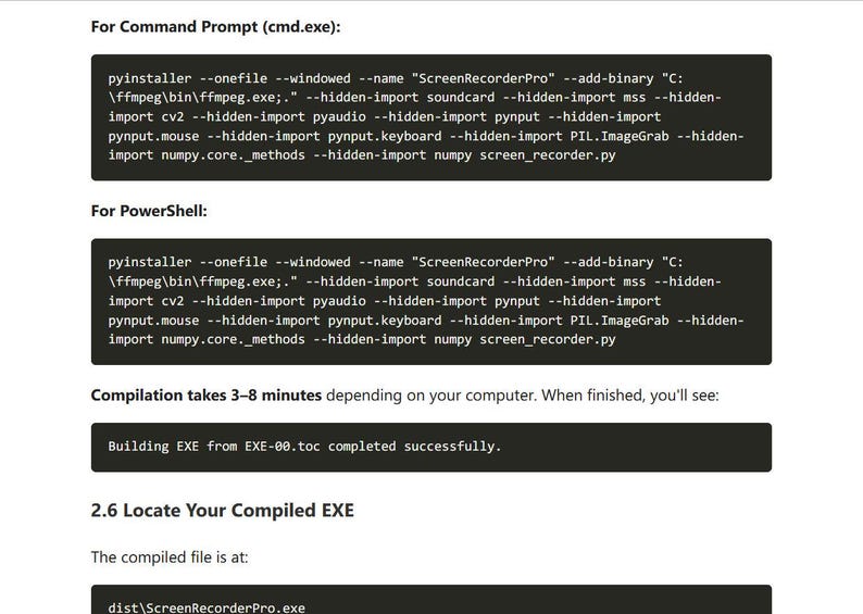 Python Screen Recorder Source Code | Webcam PiP Windows App | FFmpeg Bundle image 2