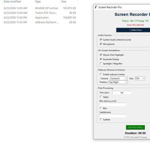 Python Screen Recorder Source Code | Webcam PiP Windows App | FFmpeg Bundle