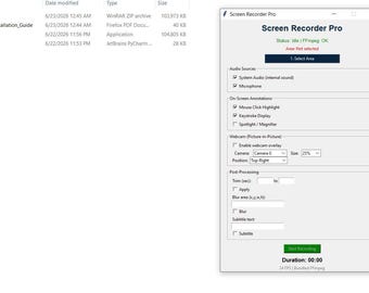 Broncode Python-schermrecorder | Webcam PiP Windows-app | FFmpeg-bundel