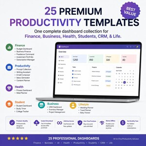 25 interaktiva HTML-instrumentpaneler — Offline Productivity Suite
