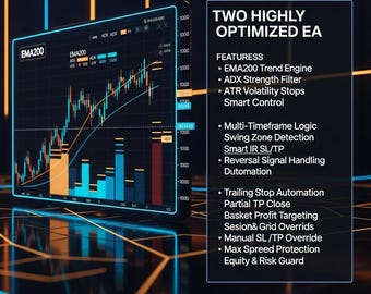 Conseiller expert deux robots Forex MT4 avec trading AI