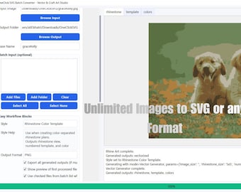 Conversor SVG rápido com um clique para várias imagens – Ferramenta para artesanato e design