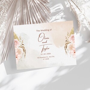 Printable Wedding Card, Instant Download, Digital Wedding Card, Editable Wedding Invite, Greeting Card, Wedding Template, DIY Wedding Card