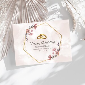 Printable Wedding Card, Instant Download, Digital Wedding Card, Editable Wedding Invite, Greeting Card, Wedding Template, DIY Wedding Card