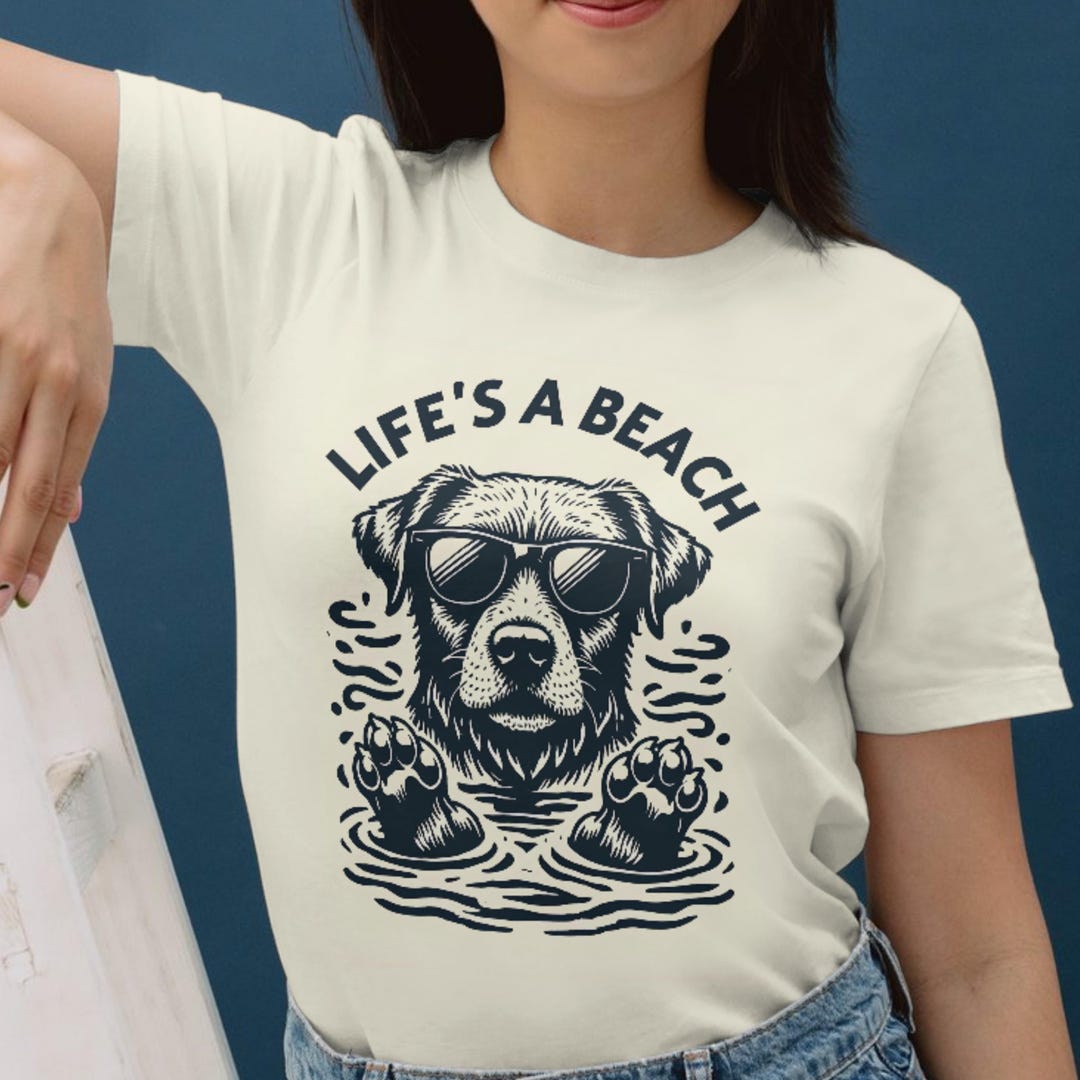 White Beach Dogs Drop Shoulder Sweatshirt