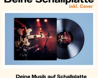 Personalisierte 12" Schallplatte mit deinen Wunsch Songs – Einzigartiges Geschenk, Individuelle Schallplatte, Überraschung