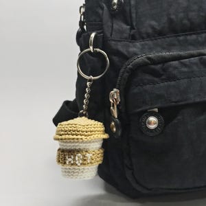 Coffee Keychain Crochet Pattern, Simple Beginners Mini Amigurumi Cup, Crochet Easy Kids Ornament Toy Pattern