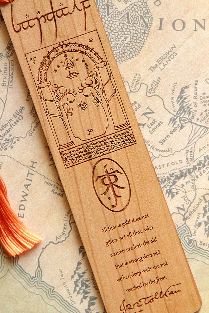 LOTR Style Bookmark DoorsOf Durin Bookmark Gates Of Moria Etsy