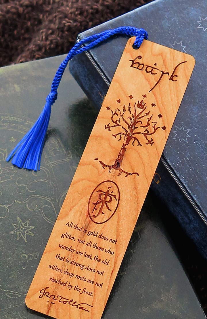 LOTR Bookmark, Wood Bookmark, Personalized Bookmark 
