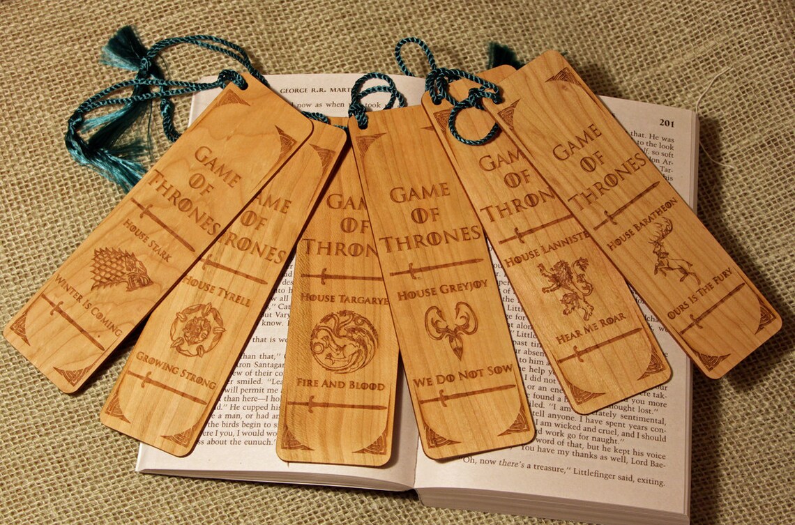 Game of Thrones Style Bookmark GOT Bookmark House Stark - Etsy