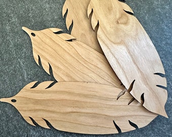 Set Of 4 Blank Feather Bookmarks