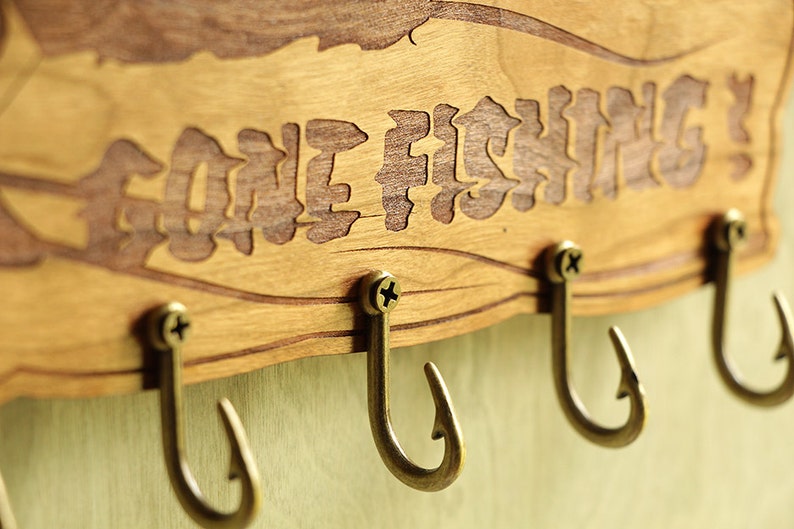 Key Rack Trout Fish Key Rack Fishing Enthusiast Gift Etsy