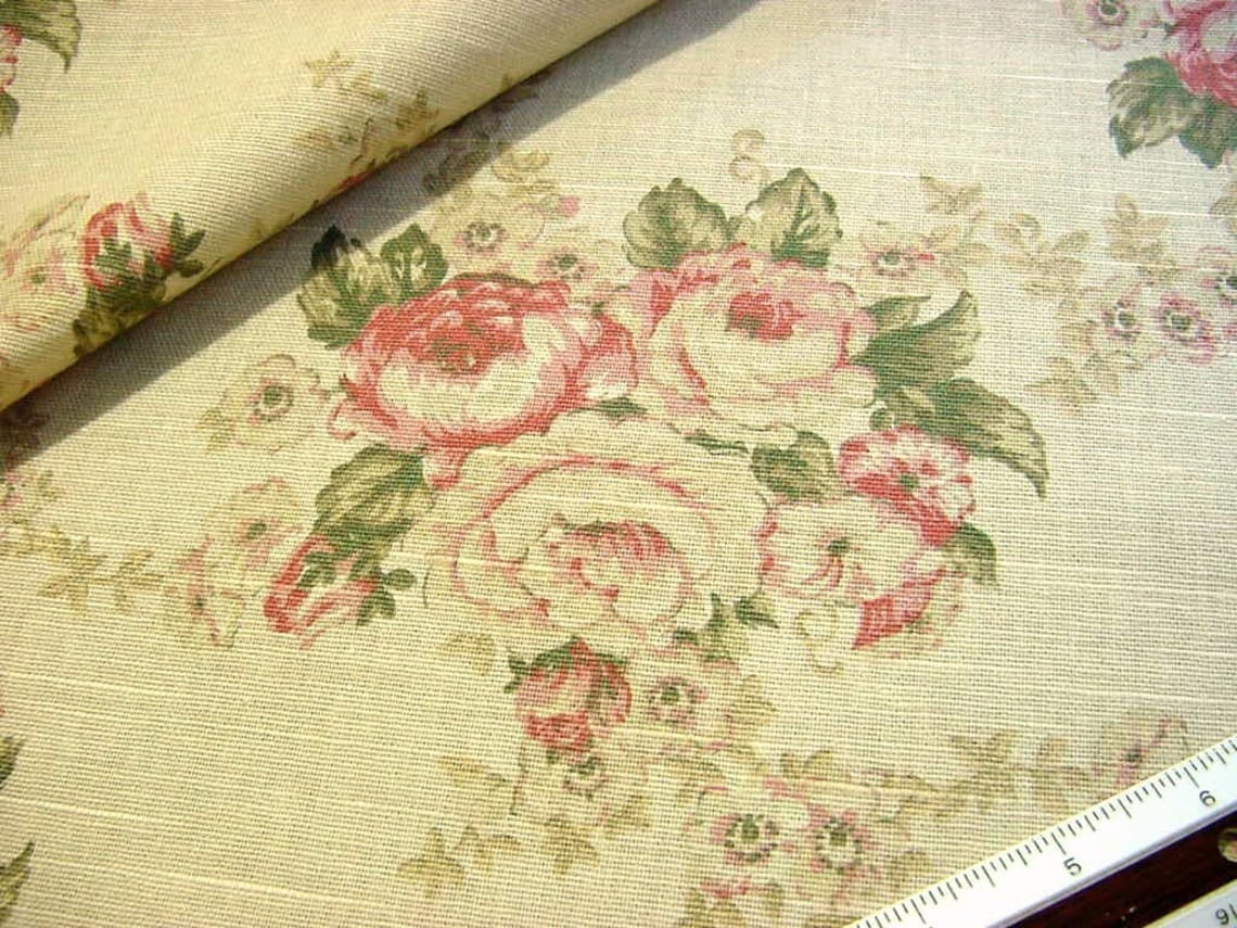 Laura Ashley Decorator Fabric English Country Print Cabbage Etsy