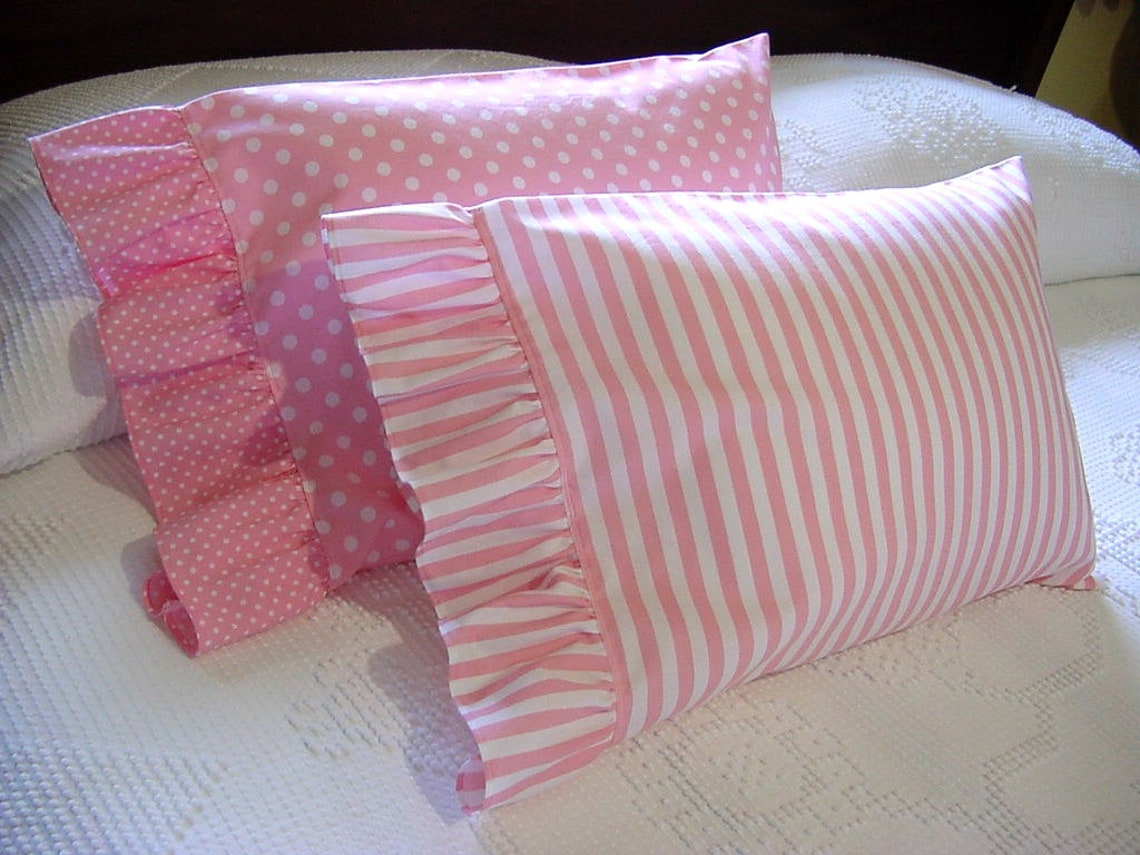 Ruffled Boudoir Pillow Case Travel Lumbar Toddler Pillowcase Etsy
