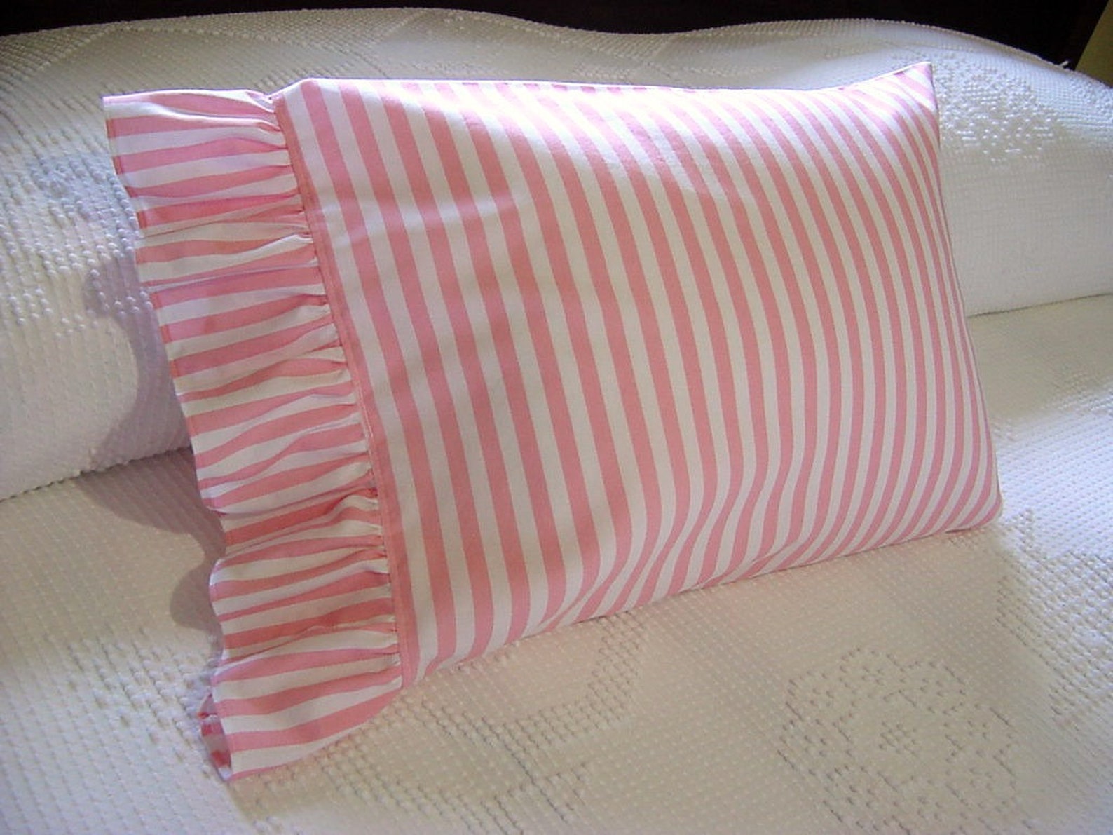 Ruffled Boudoir Pillow Case Travel Lumbar Toddler Pillowcase Etsy