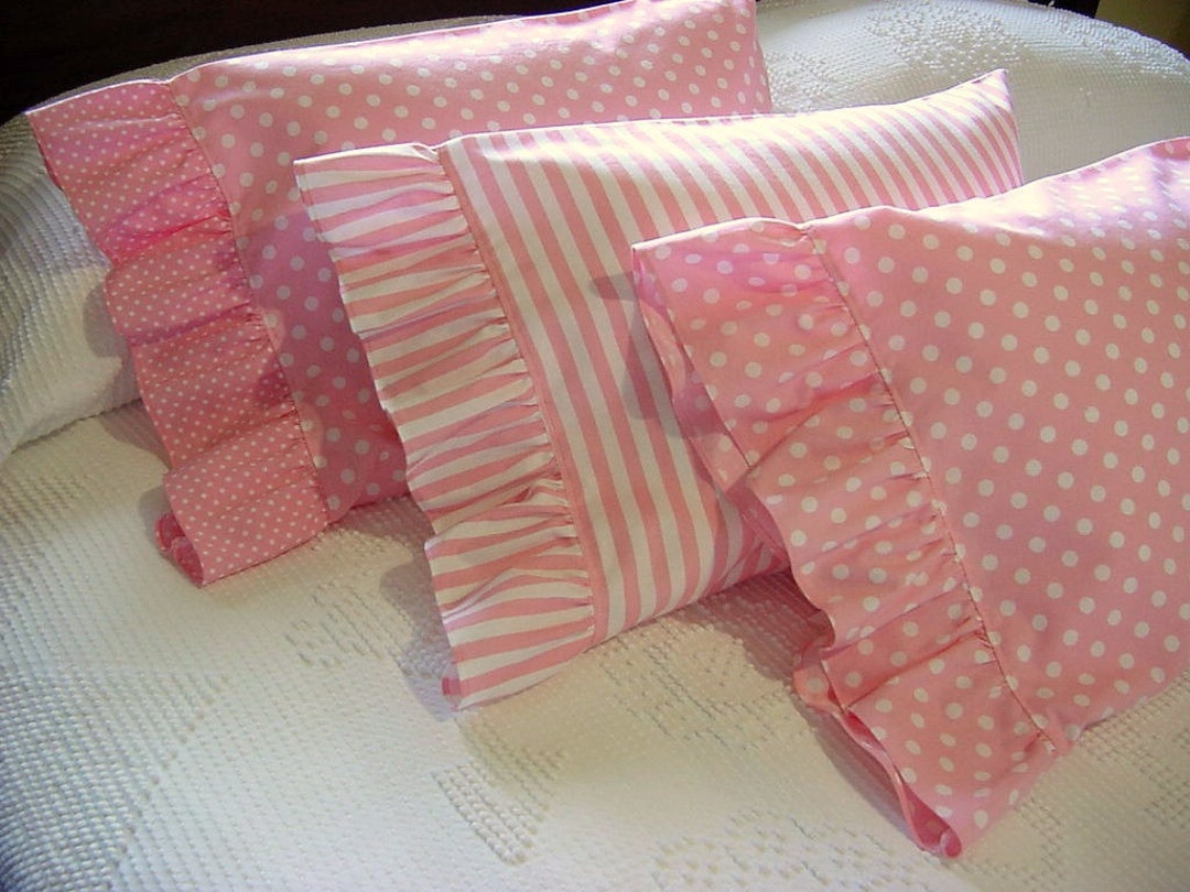 Ruffled Boudoir Pillow Case Travel Lumbar Toddler Pillowcase Cover an
