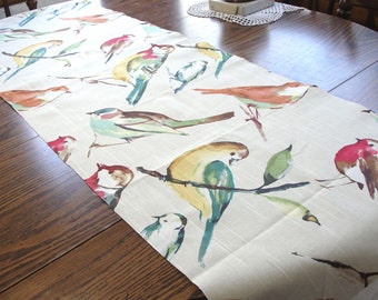 Bird Decorator Fabric - Richloom Platinum Collection - Great for DIY Appliques - Three piece lot, 56" x 17" plus 2 remnants