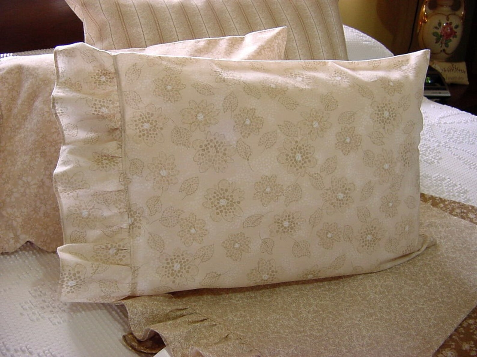 Ruffled Boudoir Pillow Case Travel Lumbar Toddler Pillowcase Etsy