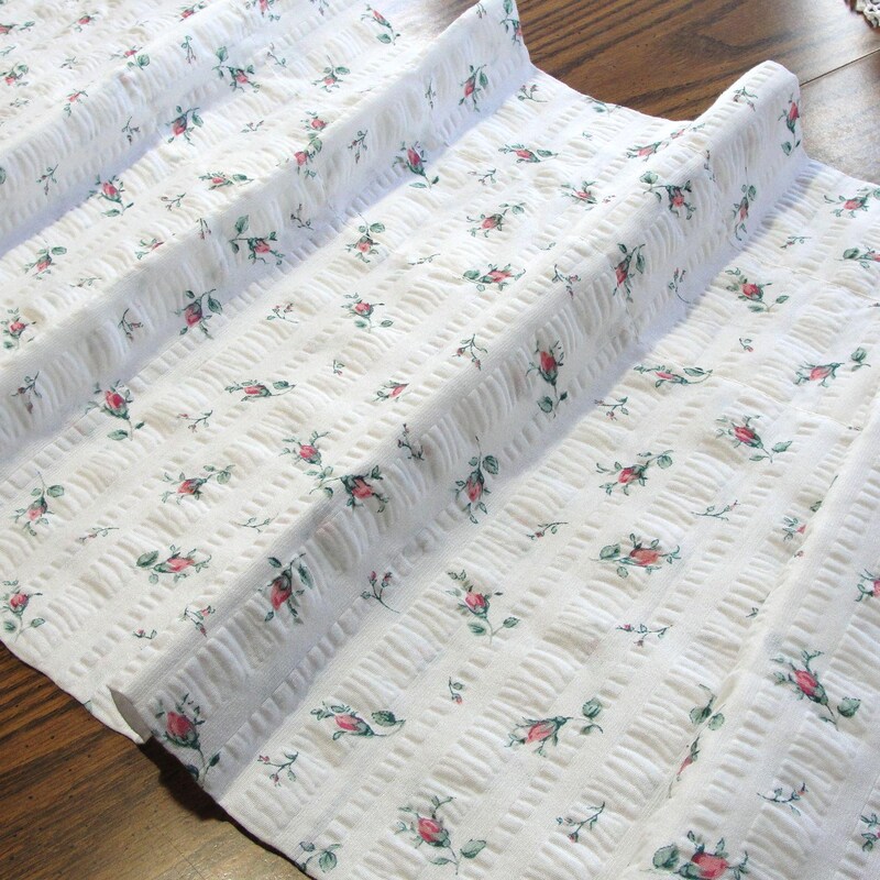 Lorraine Home Tenda A Gala Seersucker Colore Solido – Sea Green – Finestra 142 X 33 Cm (Valance)