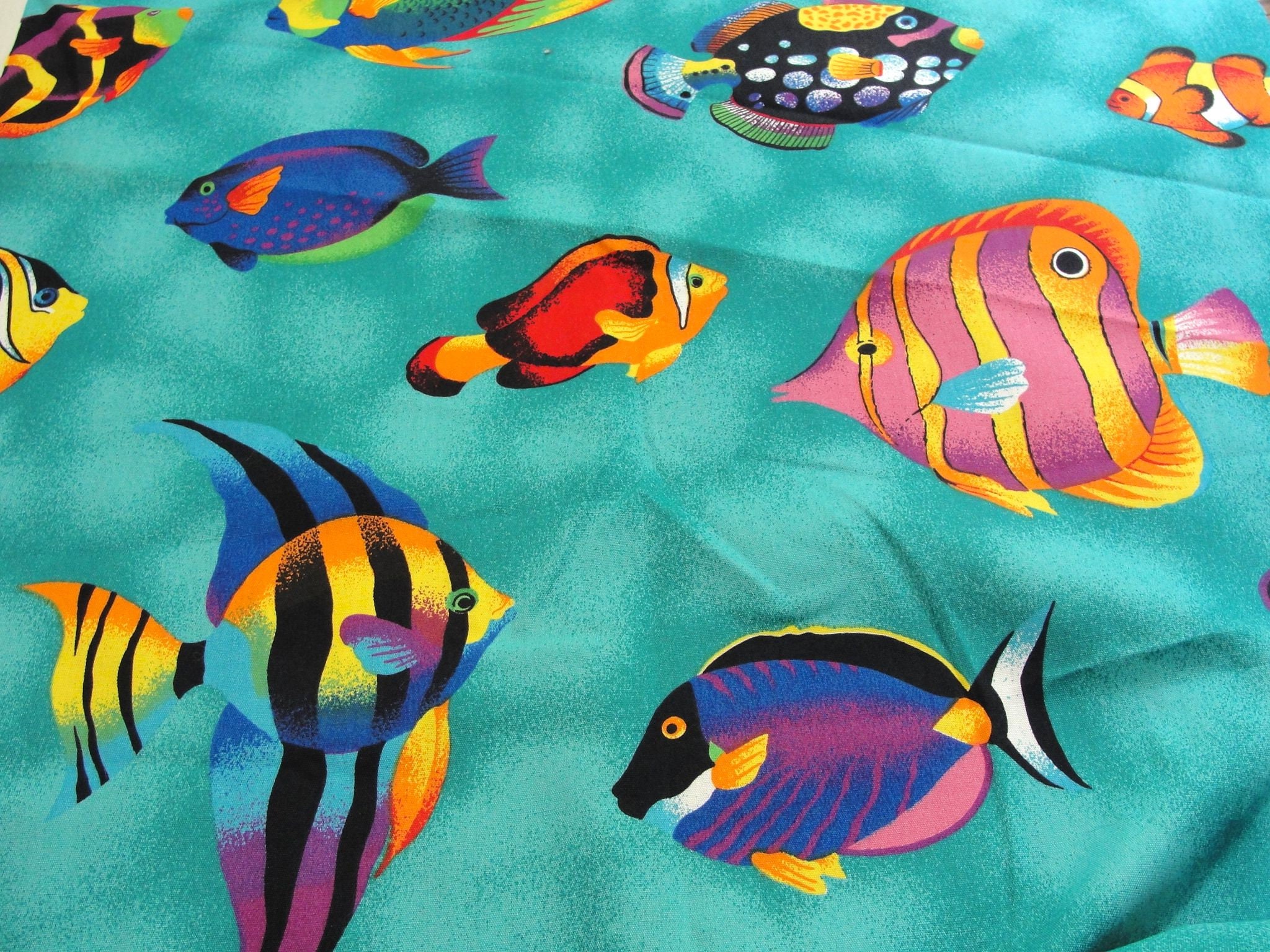 Bright Fish Multi-Color by Robert Kaufman — Quilt Patch Unlimited