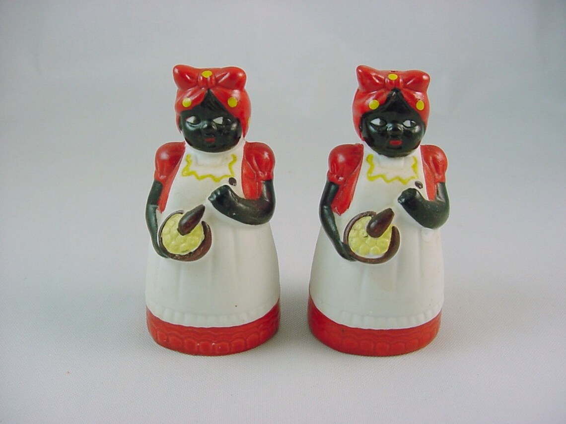 Vintage Aunt Jemima Salt Pepper Shakers Black Americana Etsy