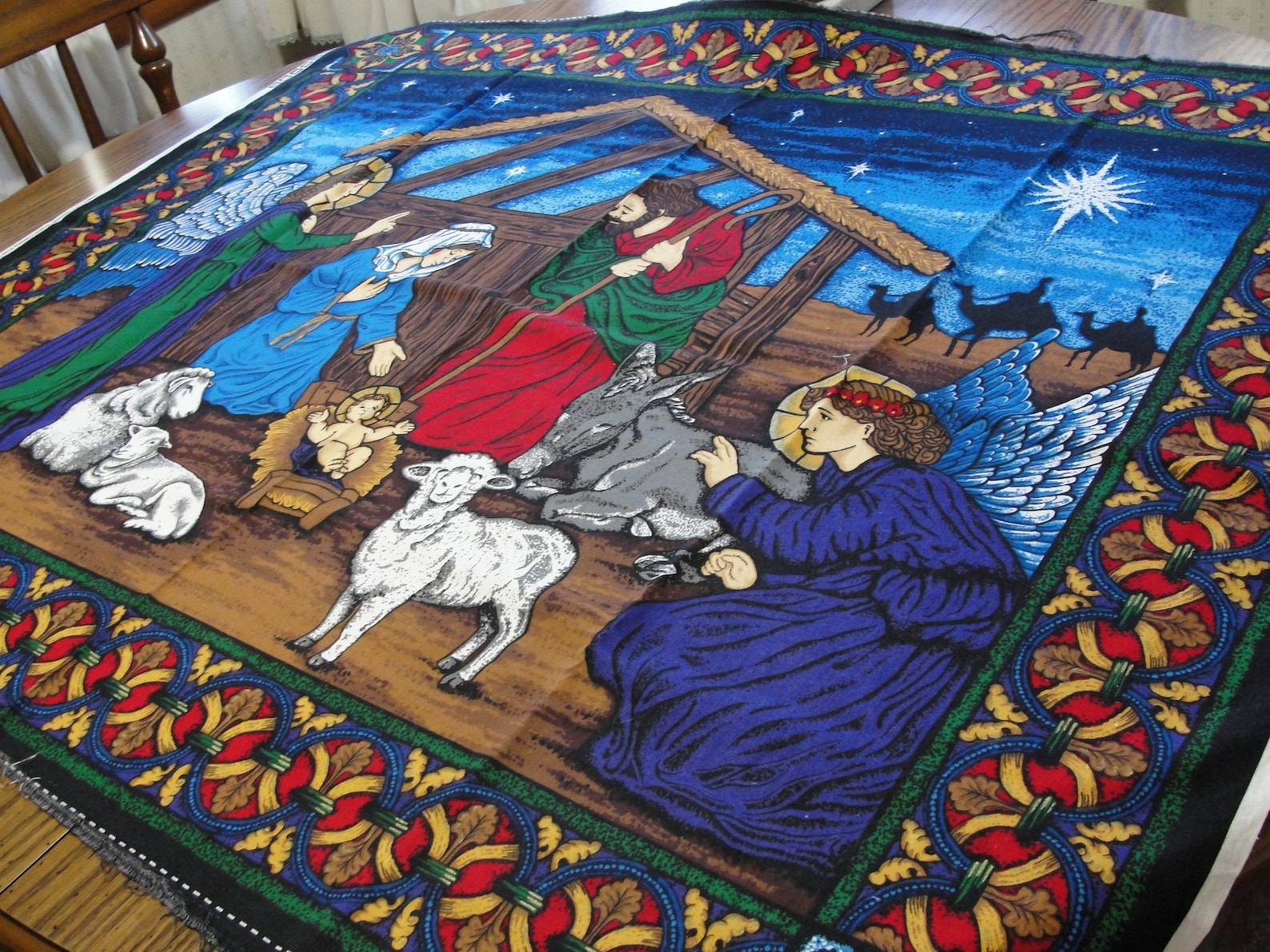 Nativity Scene Fabric Panel to Cut N Sew Wall Quilt Table Etsy