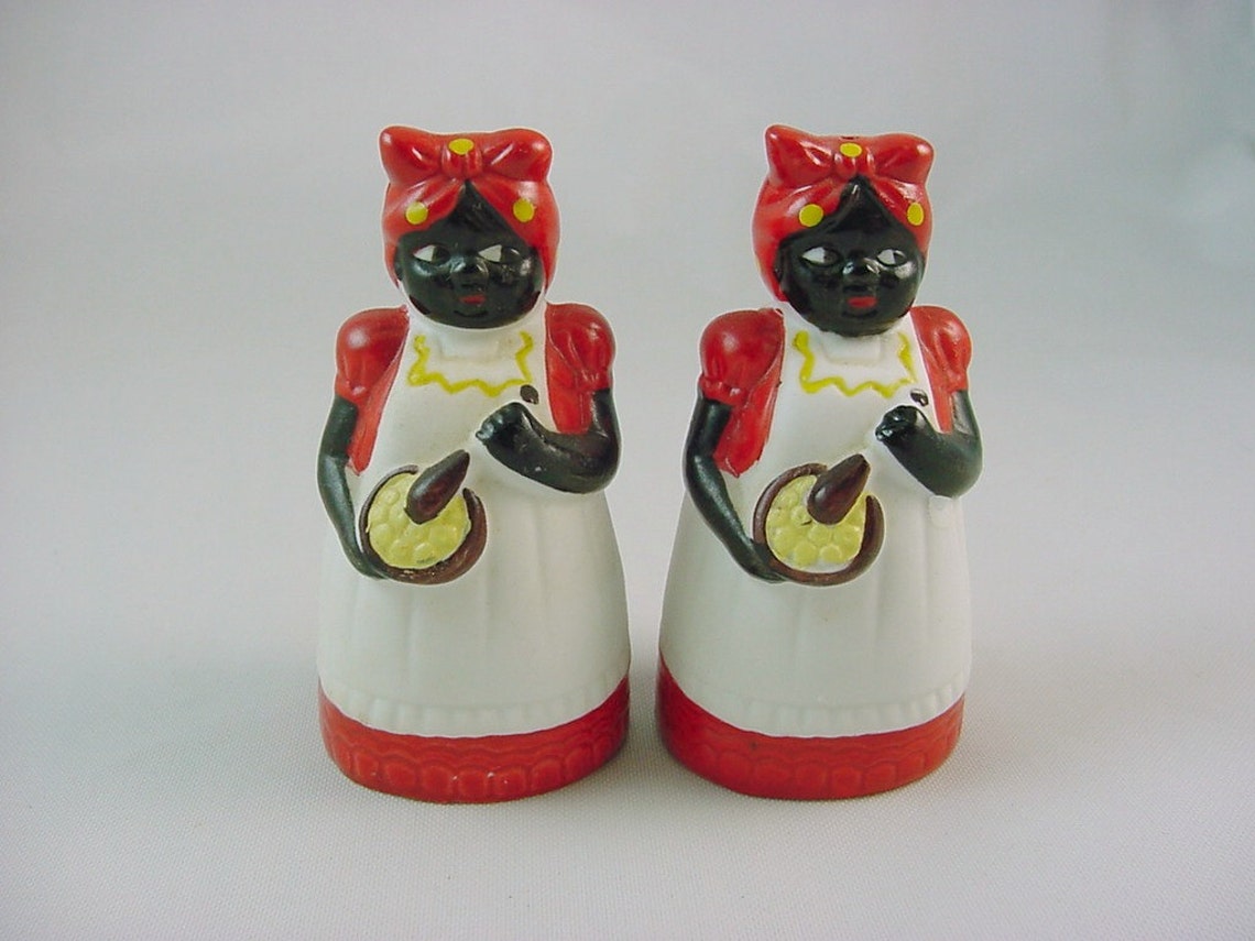 Vintage Aunt Jemima Salt Pepper Shakers Black Americana Etsy