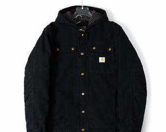 Vintage 1990s Tough Duck Quilt Lined Traditional Coat / Made in