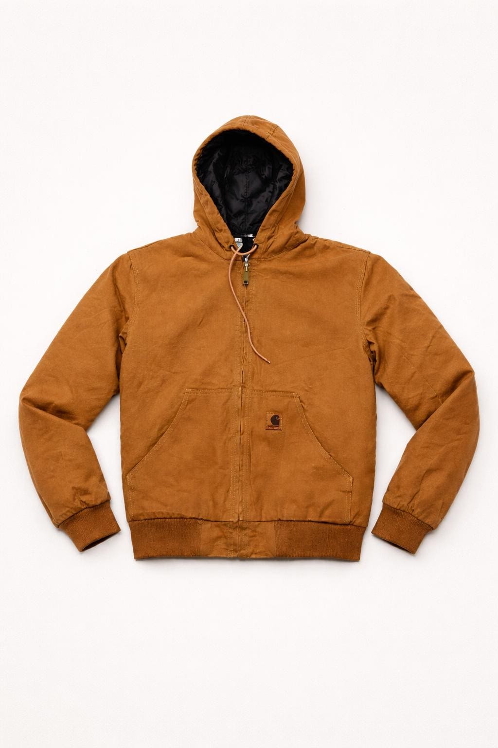 carhartt j25 DKB アクティブジャケット　フェード　襤褸　ブラウン Modern 2009 Carhartt J25 DKB Brown Duck Canvas Hooded Active