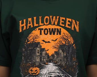 Vintage Halloweentown Png, Retro Halloweentown Png, Pumpkin Halloweentown Png, Halloweentown, Trendy Halloween, 90s Style Halloween Town