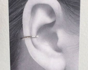 Overstock Sale - Ear cuff, sterling silver ear cuff, no piercing needed, fake piercing, fake conch, faux conch piercing, fake earring