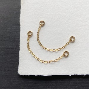 Ohrketten, gold filled oder 925er Silber umwandelbare Ohrjacken Kette, Ohrring Verbindungskette, Cuff Kette, Piercing Kette