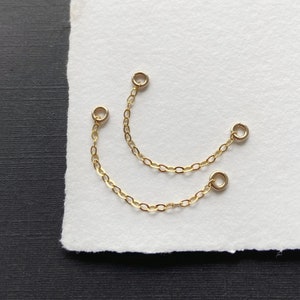 Ear chains, attachment chain gold filled or sterling silver convertible ear jacket chain, earring linking chain, cuff chain, piercing chain